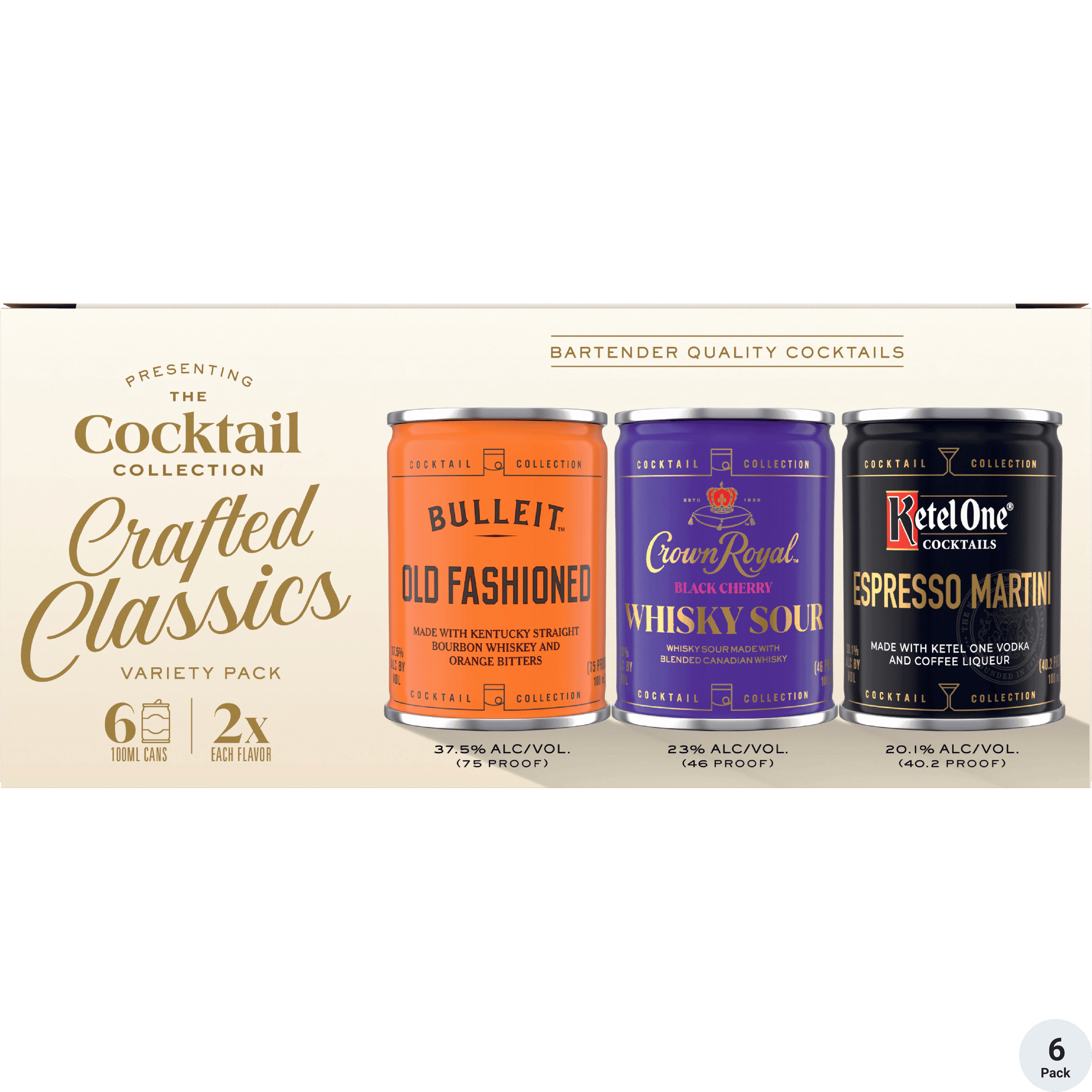 DIAGEO COCKTAILS SAMPLER 100ML 6PK