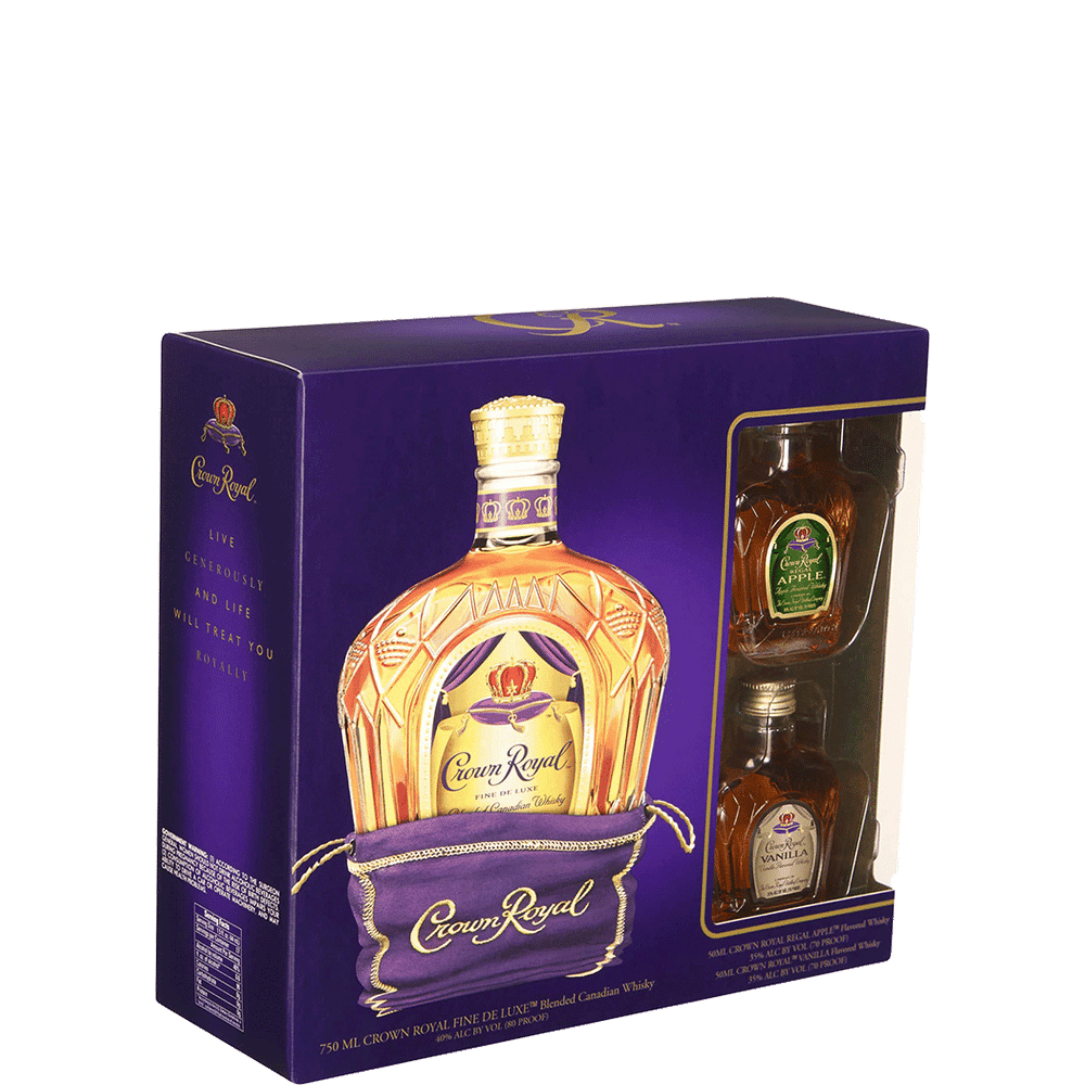 CROWN ROYAL CANADIAN 750ML W/2 50ML