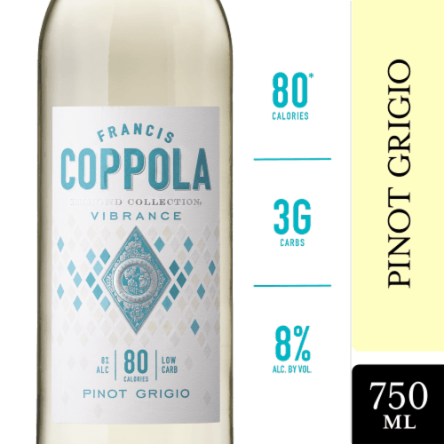 COPPOLA DIAMOND LOW CAL PINOT GRIGIO 750ML