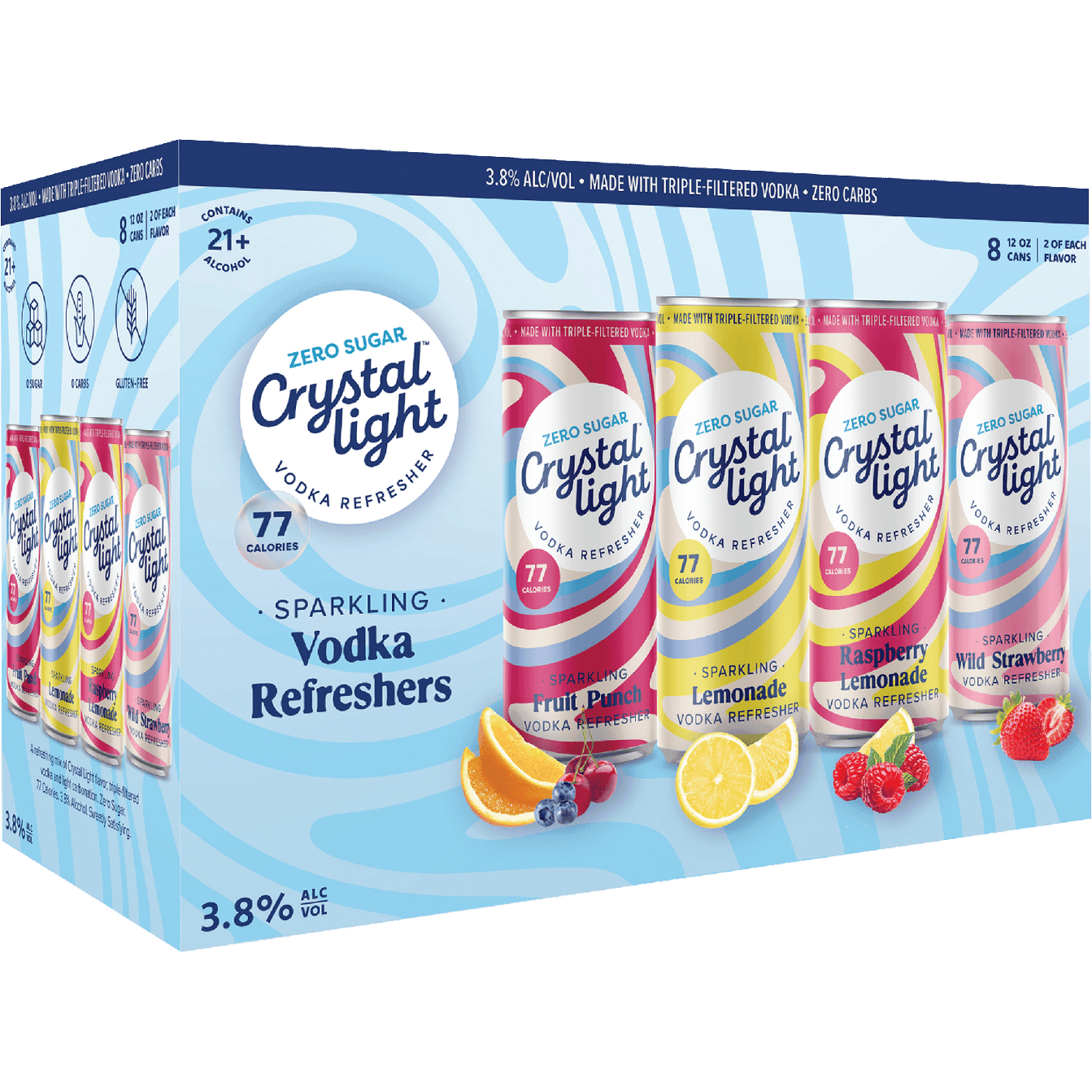CRYSTAL LIGHT SPARKLING VARIETY 8PK