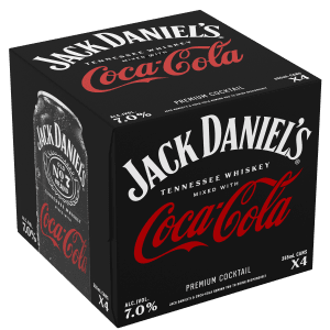 JACK DANIELS BLK & COCACOLA 4PK