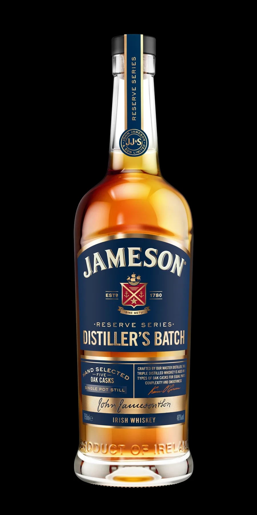 JAMESON SINGLE POT STILL DISTILLERS 750ML