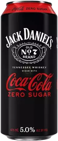 JACK DANIELS BLK & COCACOLA ZERO 475ML