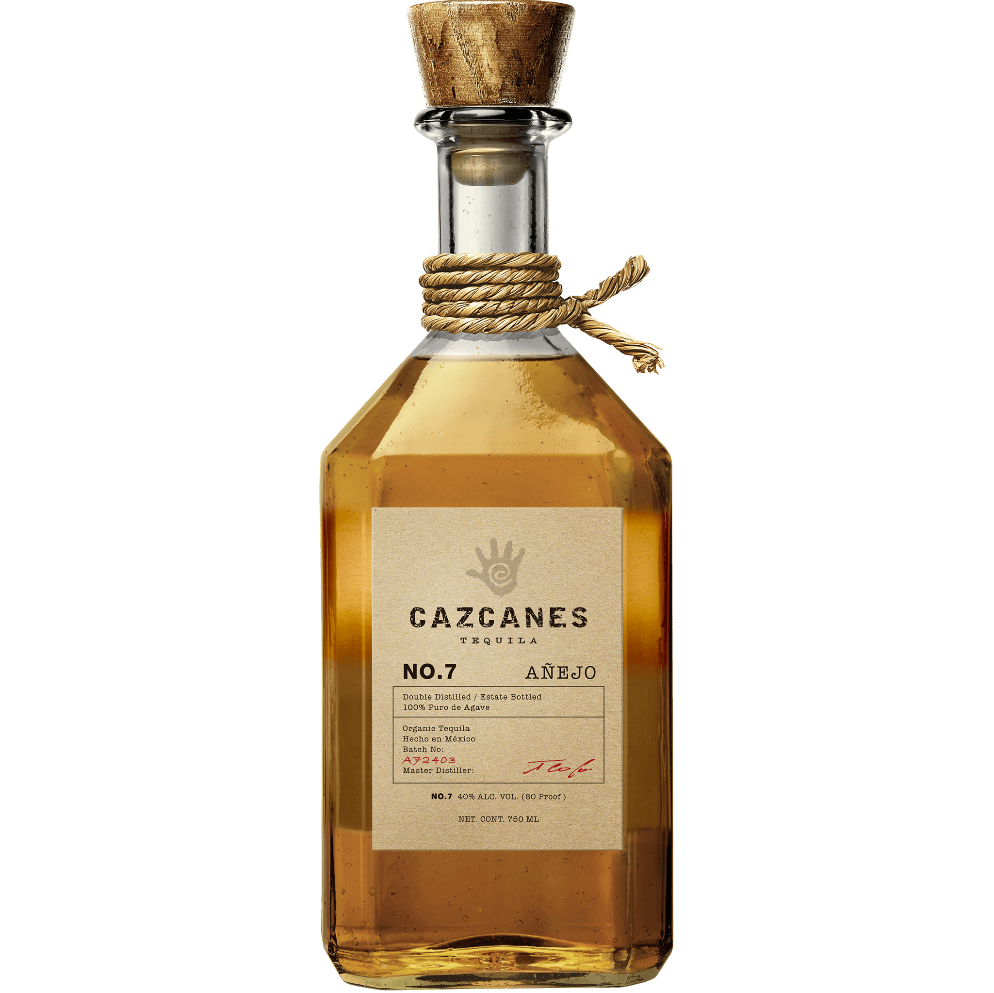 CAZCANES NO 7 ANEJO ORGANIC 80PF 750ML