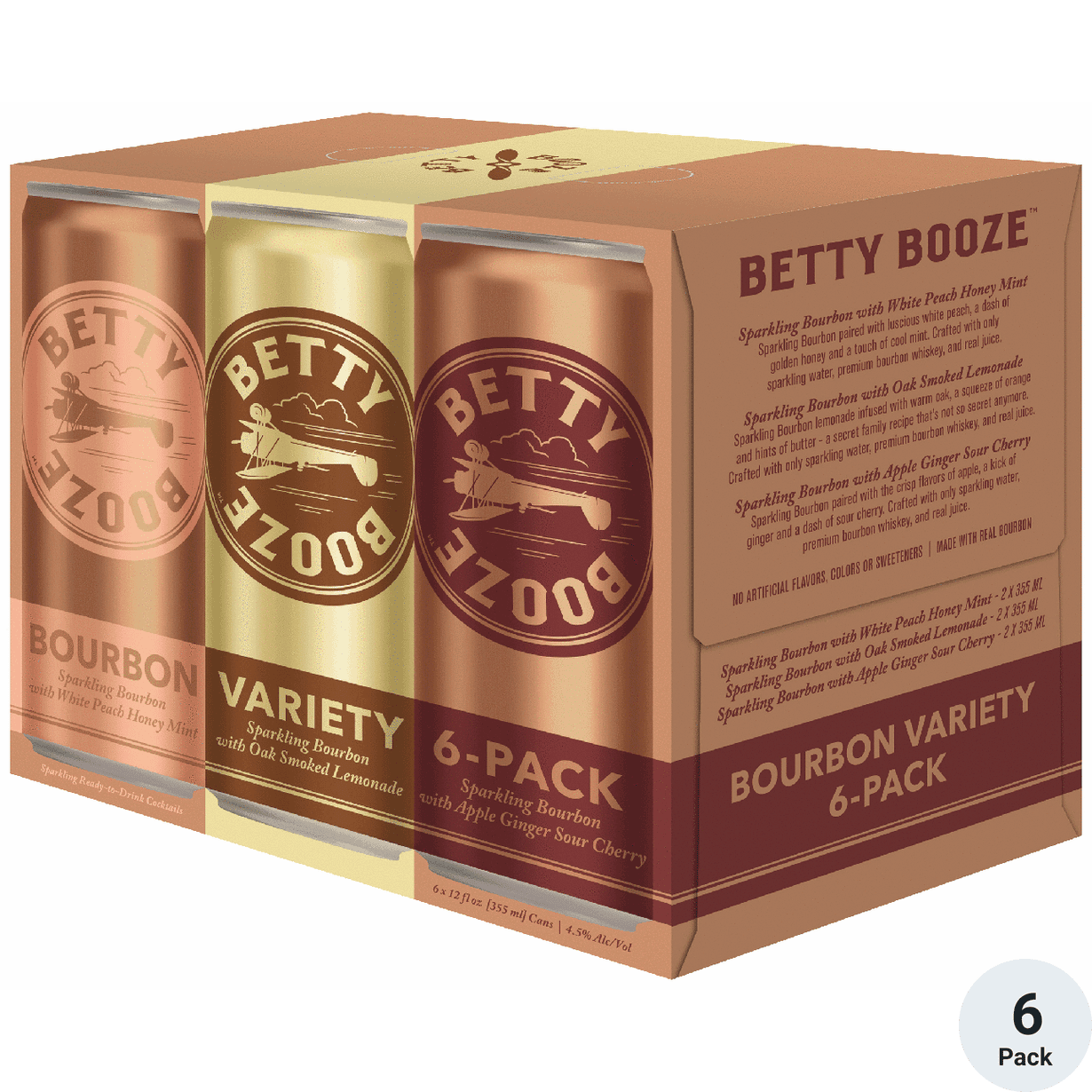 BETTY BOOZE SPARKLING BOURBON VARIETY COCKTAIL 6PK