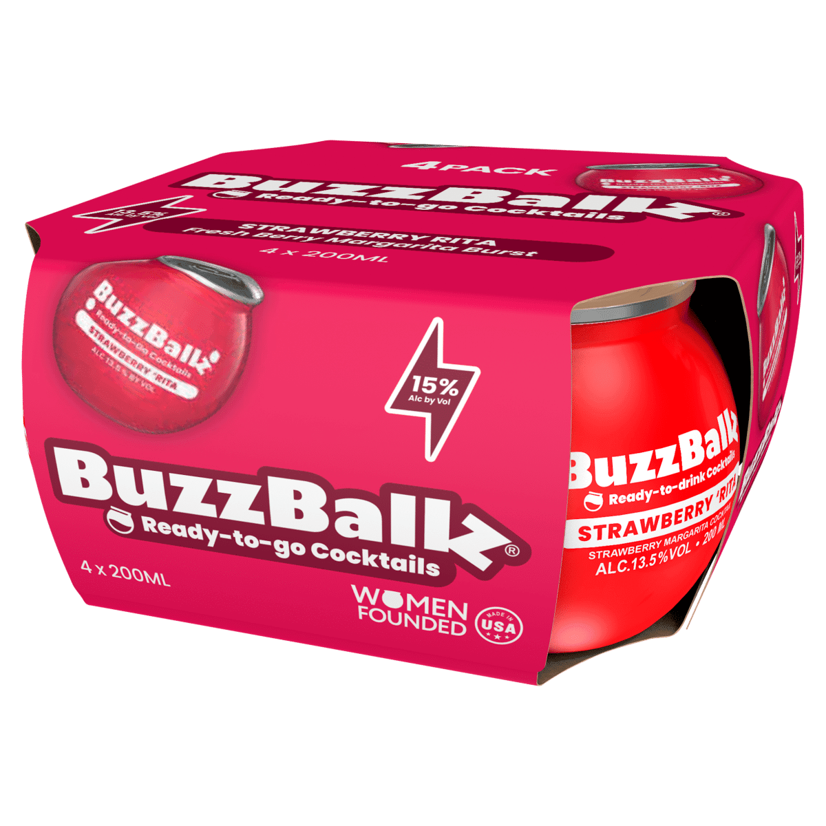 BUZZBALLZ STRAWBERRY 'RITA 4PK