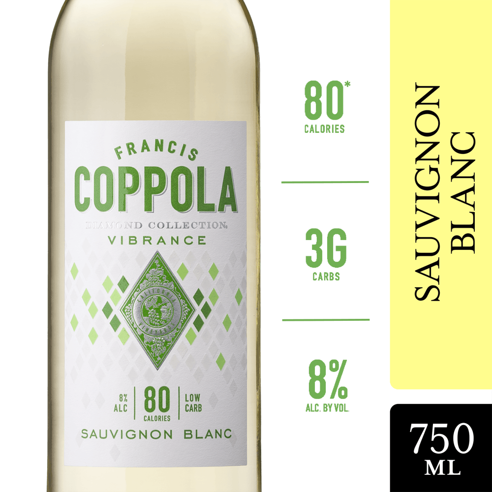 COPPOLA DIAMOND LOW CAL SAUV BLANC 750ML