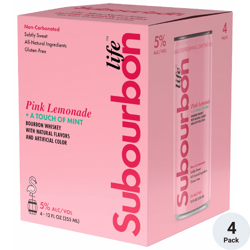 SUBOURBON LIFE PINK LEMONADE 4PK