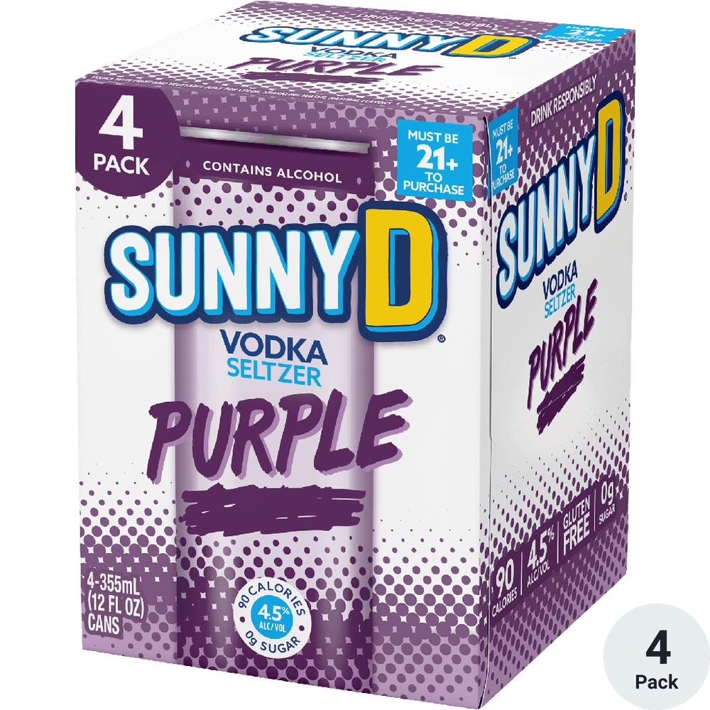 SUNNY D PURPLE SELTZER 4PK