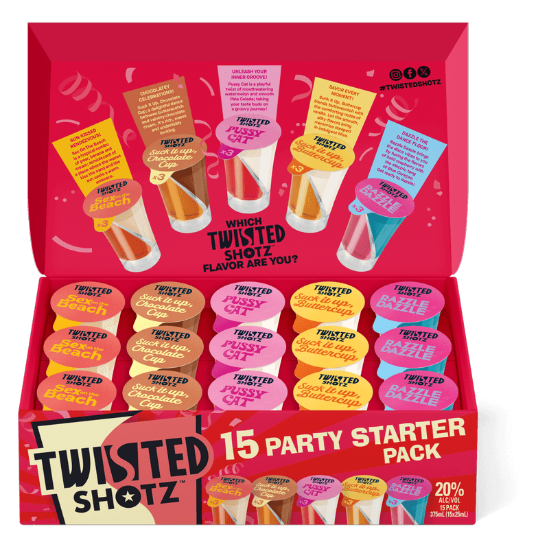 TWISTED SHOTZ PARTY STARTER PK 375ML