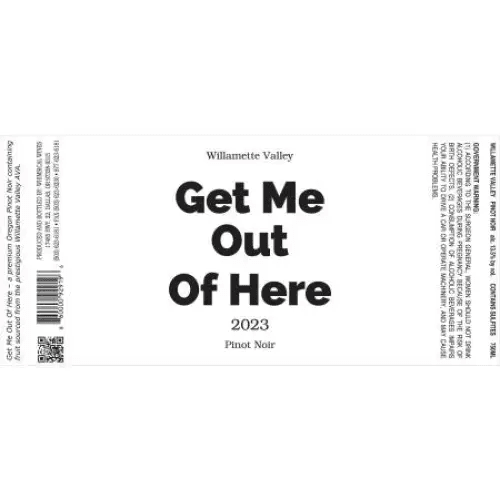 GET ME OUT OF HERE PINOT NOIR 750ML