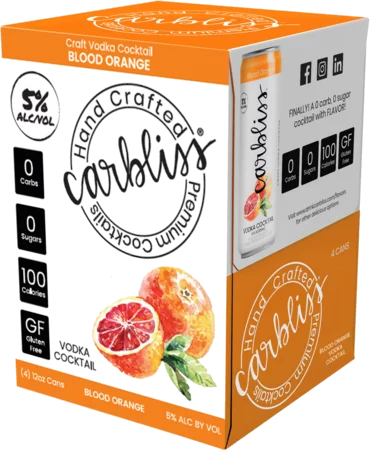 CARBLISS VODKA BLOOD ORANGE 4PK